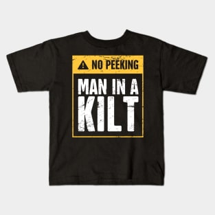 No Peeking | Man In A Kilt Kids T-Shirt